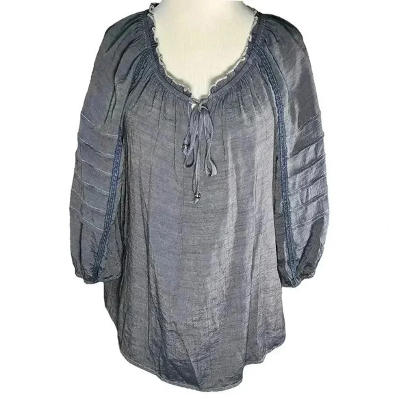 Unique Spectrum Tops - Unique Spectrum Blue‎ Long Sleeve Top Small